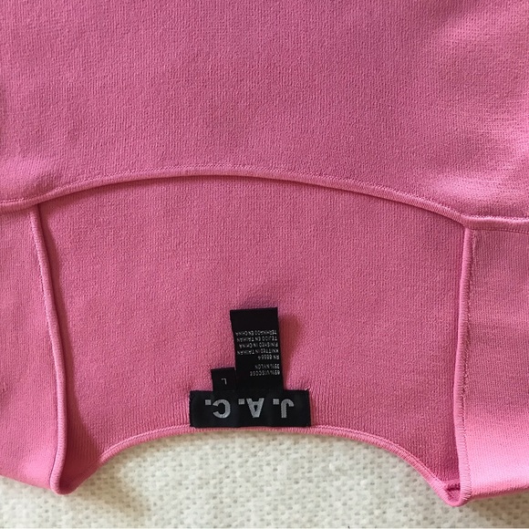 J.A.C. 2 Piece Sweater Set, pink, button cardigan, square neck sleeveless shell - Picture 7 of 13